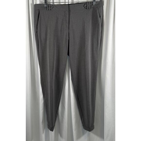 ESPRIT Side Tabs Cuff Trousers Gray 14 Academia Professional Career 89-01 - Picture 9 of 12